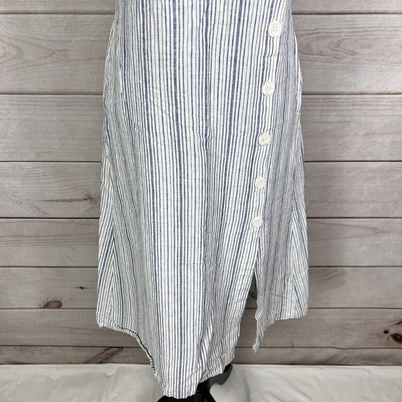 Marine Layer Tenley Skirt Midi Dress Stripe Cut Out - Picture 3 of 14